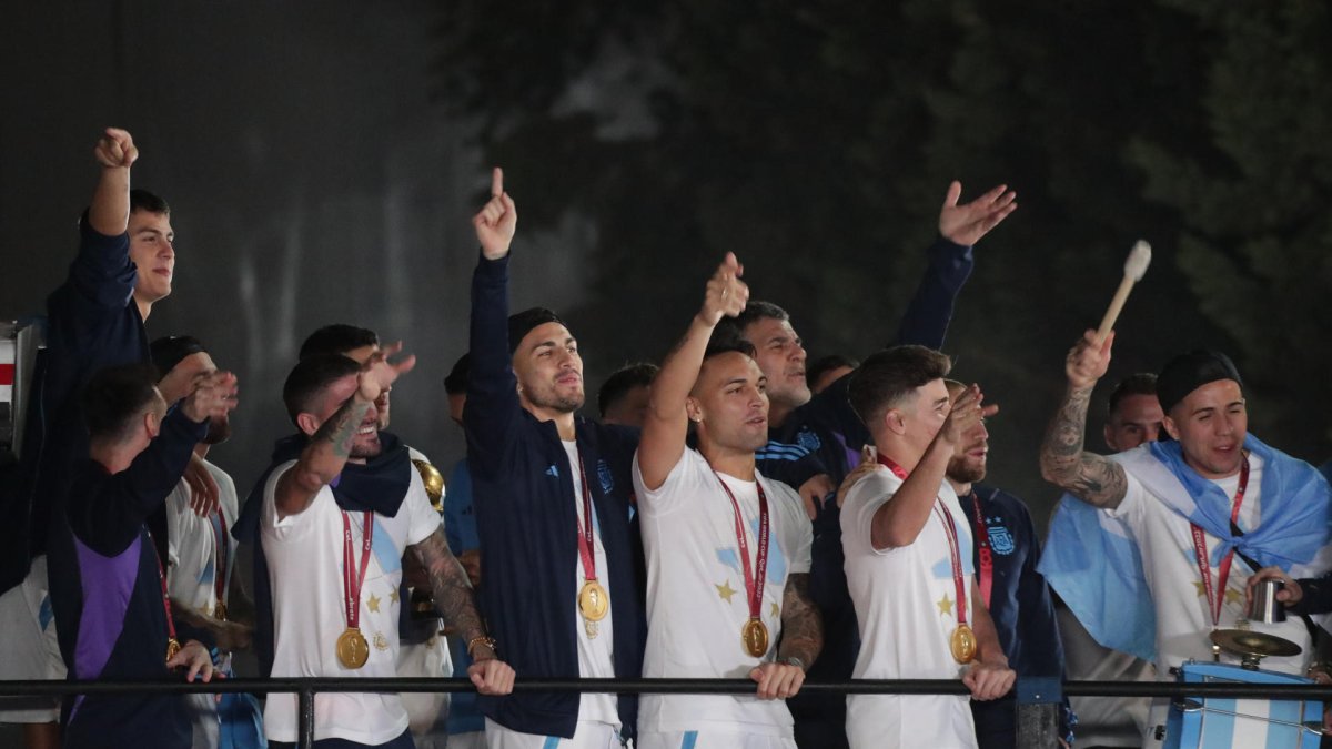Fotografía de archivo, tomada el pasado 19 de diciembre, en la que se registró a integrantes de la selección argentina de fútbol.