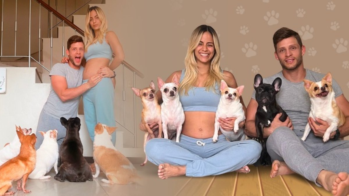 La pareja de esposos.