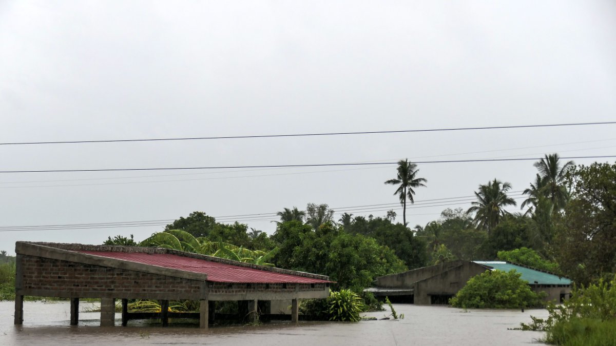 Imagen del paso del ciclón Freddy por Mozambique
