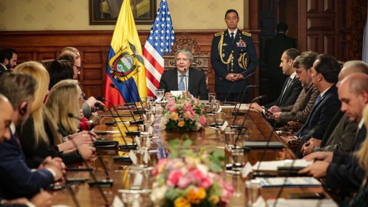 La delegación de Congresistas de EE.UU., del comité que tiene a su cargo temas comerciales y arancelarios, se reunió también con el presidente, Guillermo Lasso.