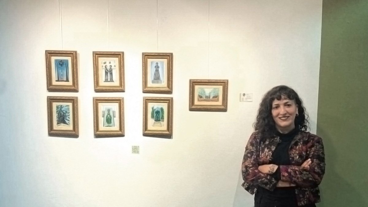 Arte. La pintora Marcela Barreiro Moreira fue la ganadora de esta edición del Salón de la Mujer.
