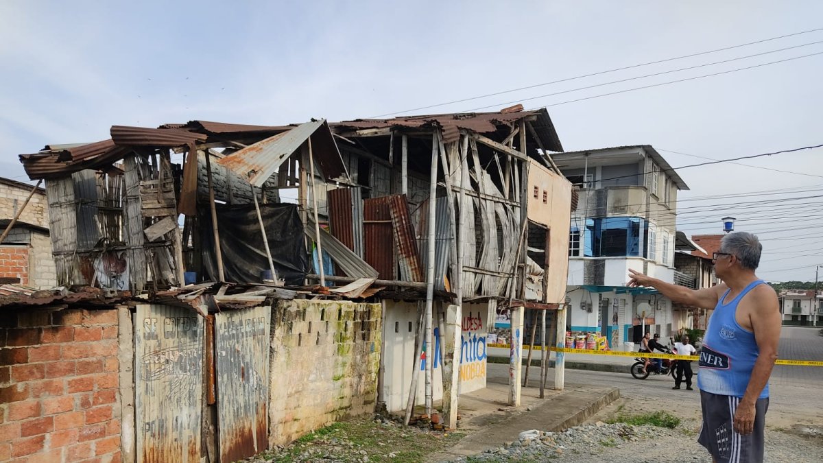 En Balao, solo una vivienda fue cercada por el peligro de colapso