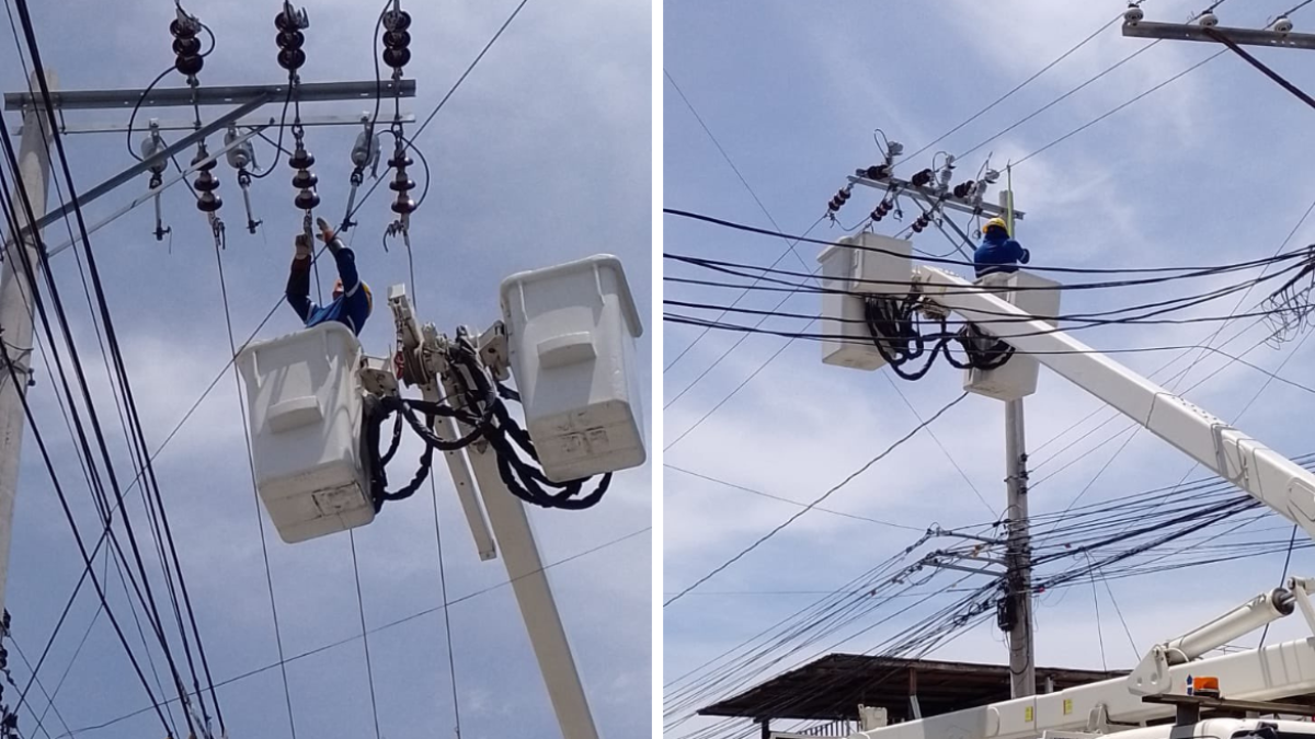 En la provincia de EI Oro, CNEL desplegó 106 técnicos.