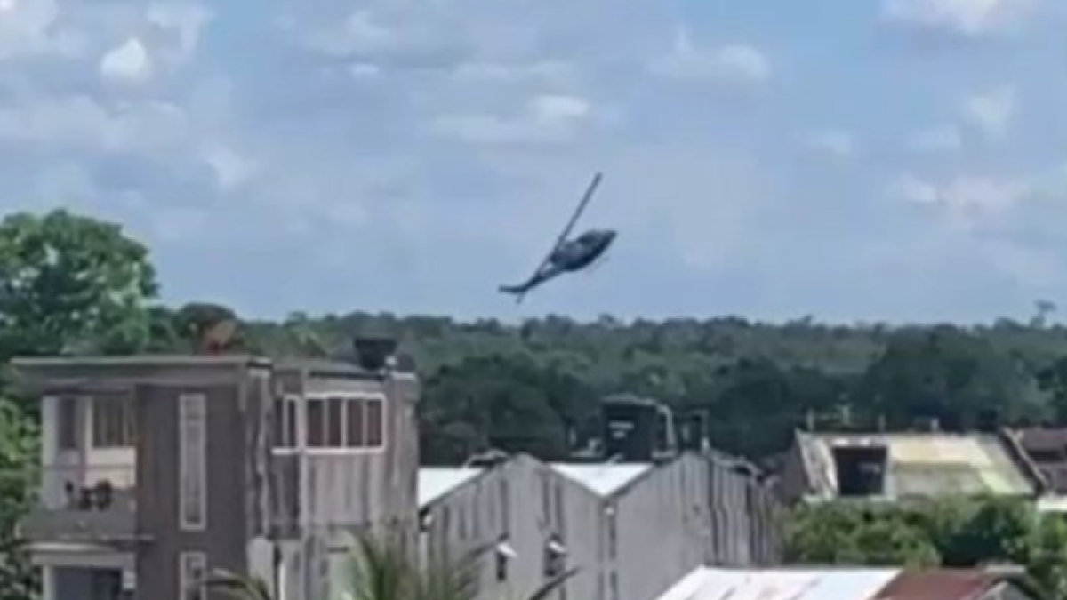 El helicóptero cumplía con labores de abastecimiento