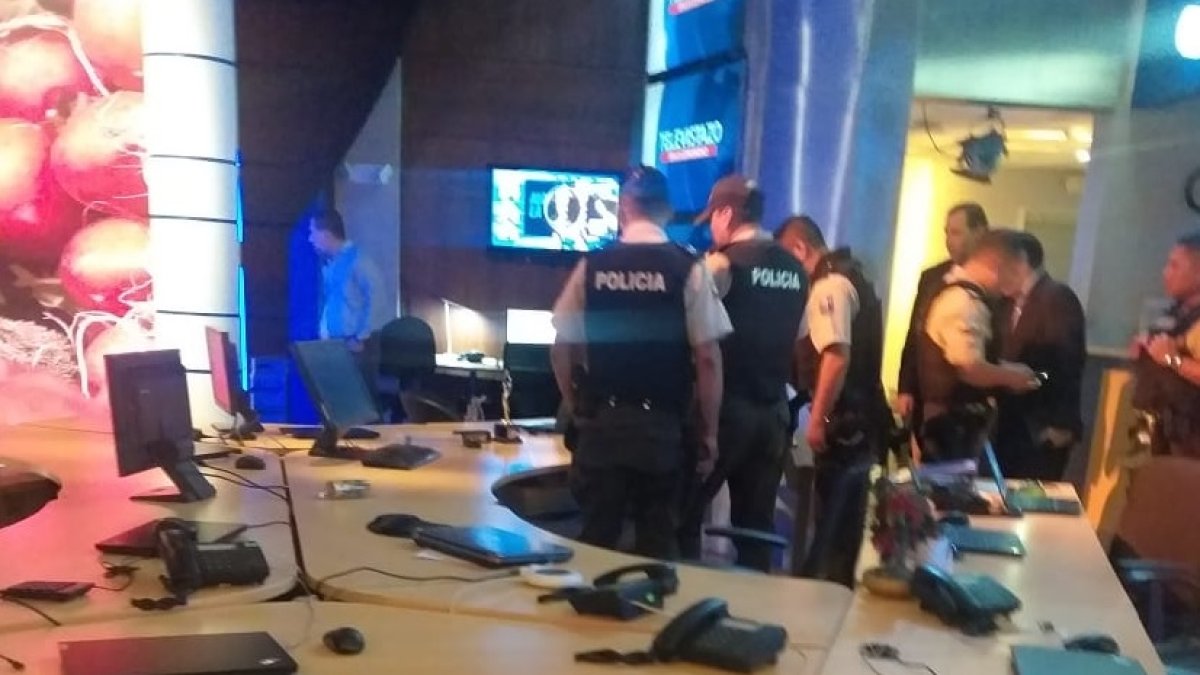 Instalaciones de Ecuavisa donde ocurrió la explosión.