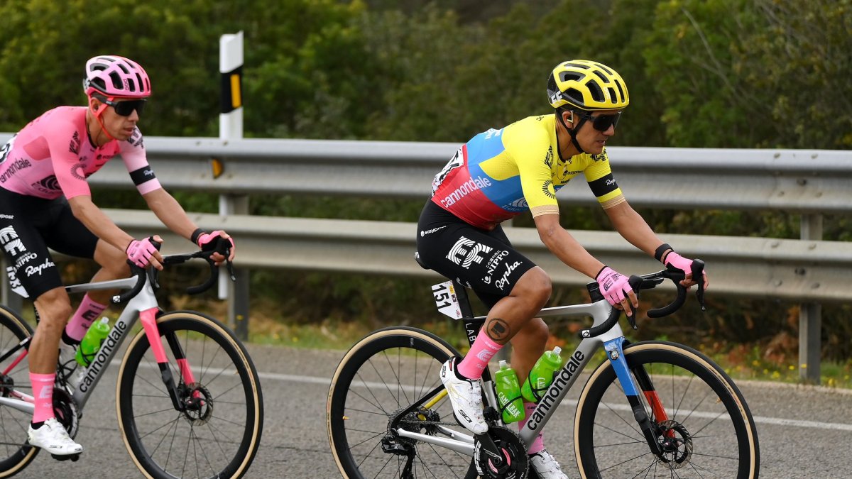 Richard Carapaz durante la jornada inicial de la Volta a Catalunya.