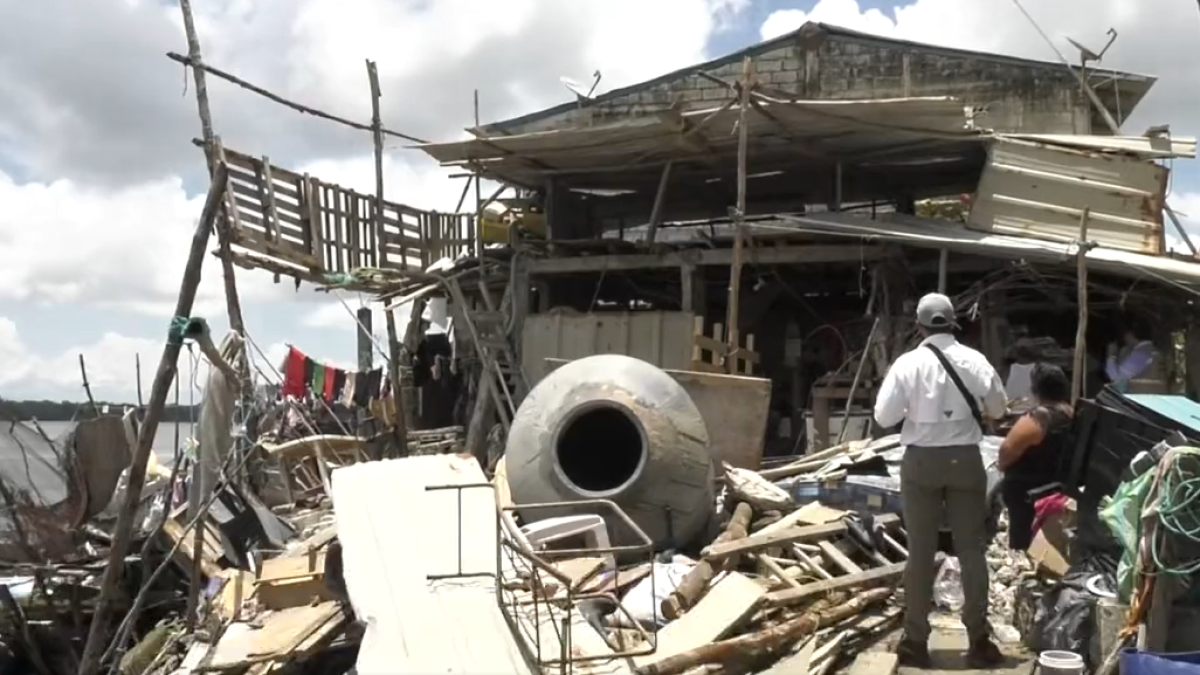 Situación. Al menos cuatro viviendas en este punto quedaron destruidas.