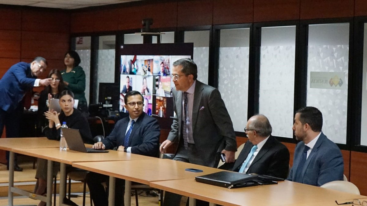 Audiencia. Una de las audiencias cumplidas en la Corte en el caso Sinohydro.