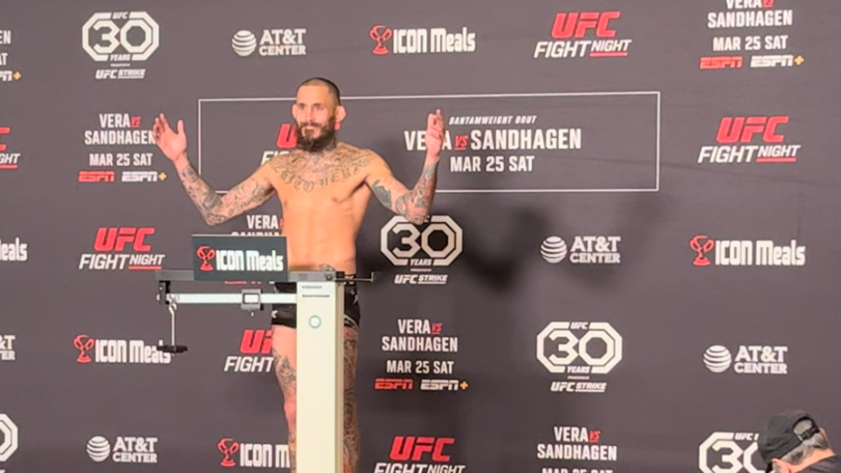 Chito marcó 136 libras en la balanza. Se lo notó sano y concentrado.