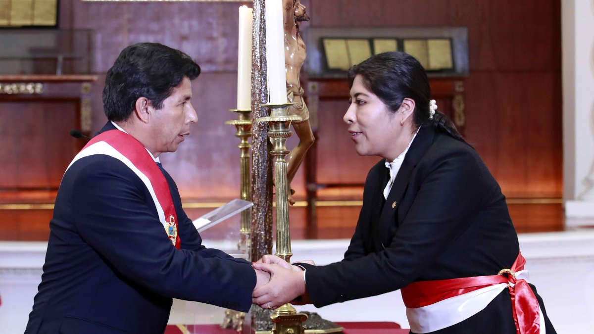 Lima. El expresidente Castillo nombró a Betssy Chávez primera ministra.