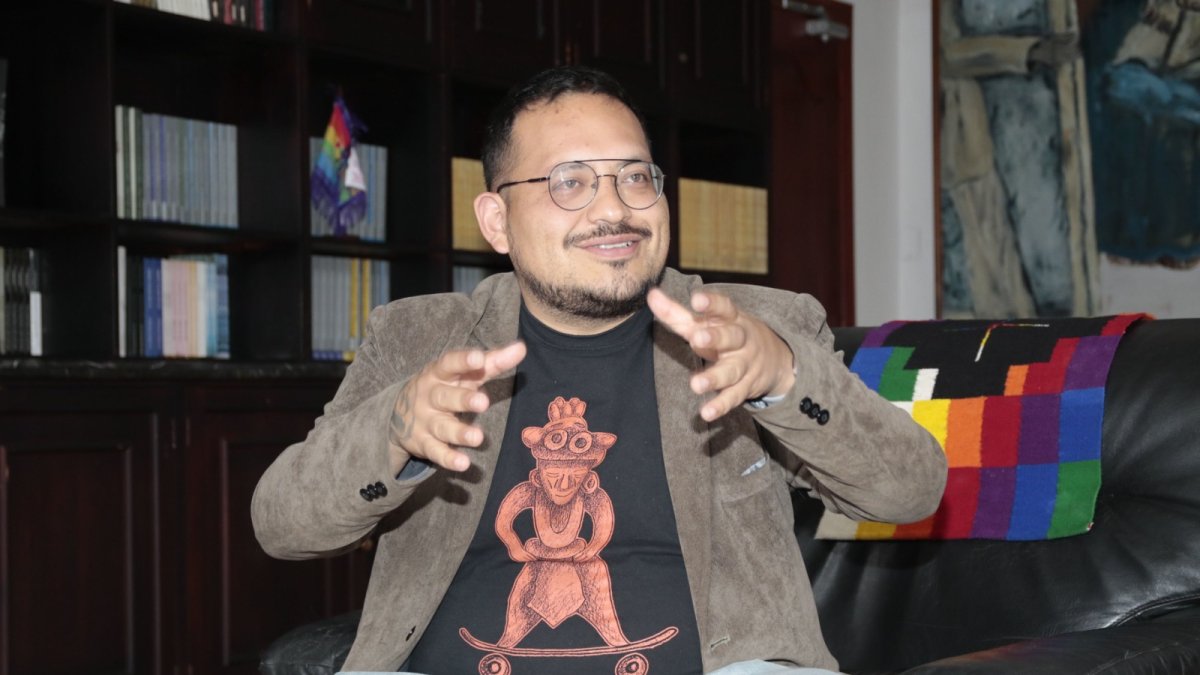 Fernando Cerón, presidente de la Casa de la Cultura Ecuatoriana, en entrevista con EXPRESO.