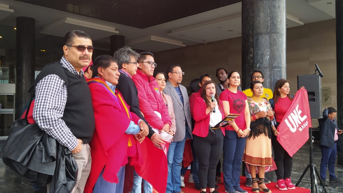 Integrantes de la Unión Nacional de Educadores encargaron a la asambleísta Isabel Enrríquez el proceso de enjuiciamiento.