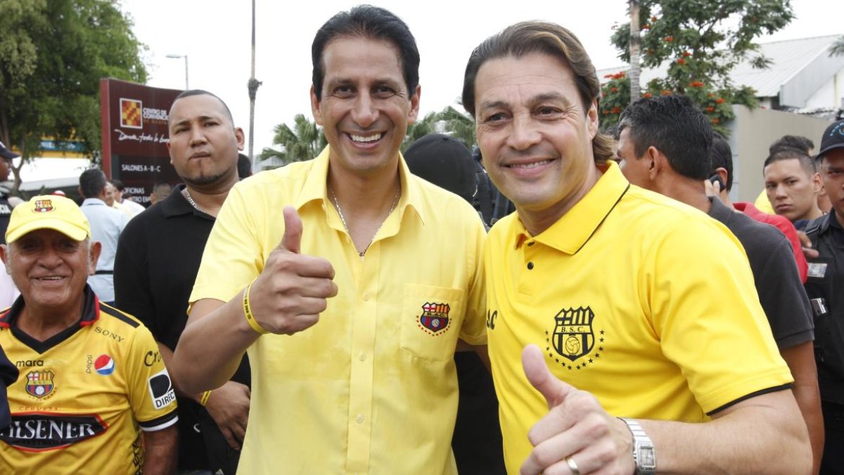 José Francisco Cevallos y Carlos Alfaro Moreno fueron el presidente y vicepresidente, respectivamente, de Barcelona entre 2015 y 2019.