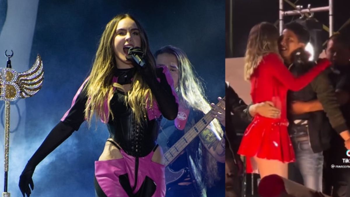 Belinda intentó calmar a su fanático.