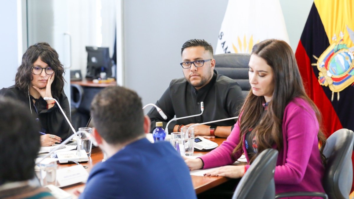 Reunión. Miembros de la Comisión de Asuntos Internacionales de la Asamblea.
