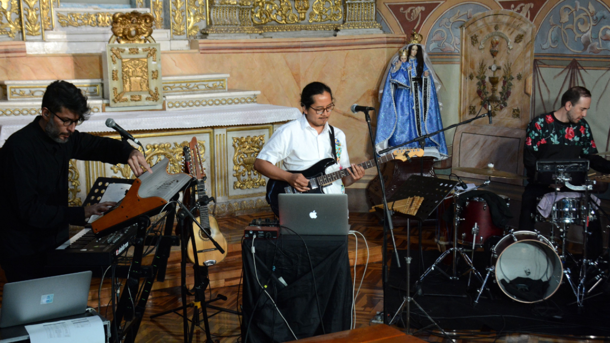 La banda Urkumanda, parte del Festival de música sacra