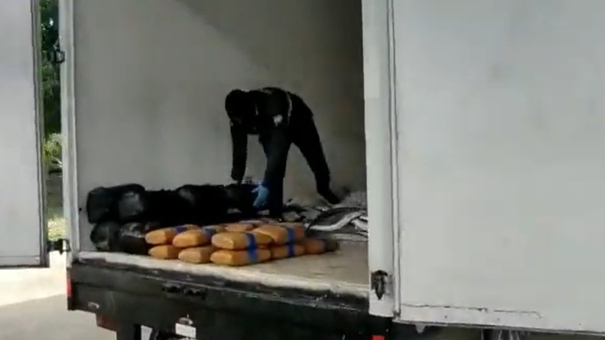 La droga se encontraba distribuida en bloques en el vagón del camión.