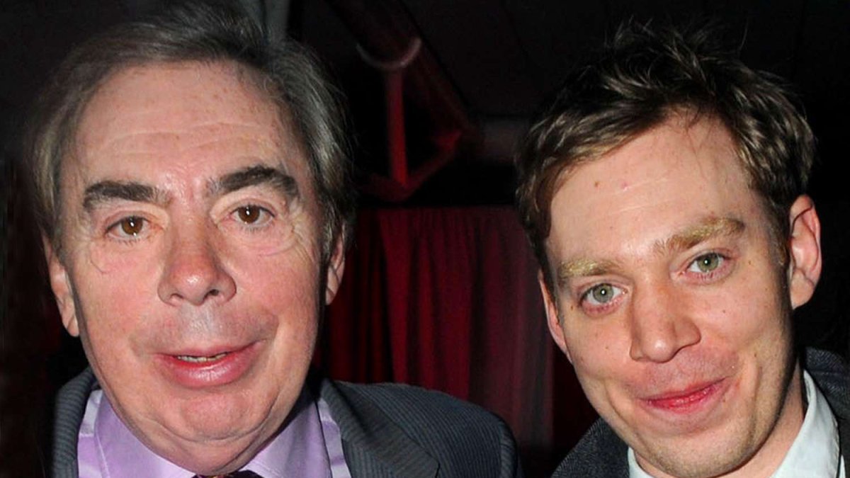 Andrew Lloyd Webber junto a su hijo Nicholas.