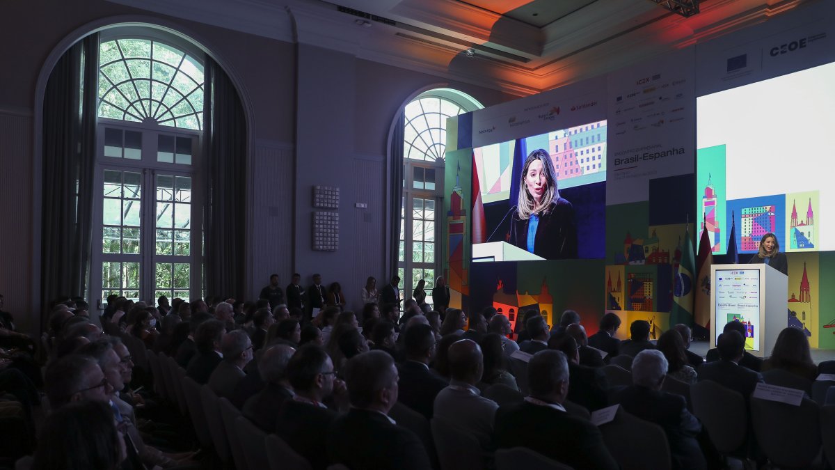 Ejecutiva.- La secretaria de Estado de Comercio de España, Xiana Méndez, durante el encuentro empresarial Brasil-España en Sao Paulo (Brasil).