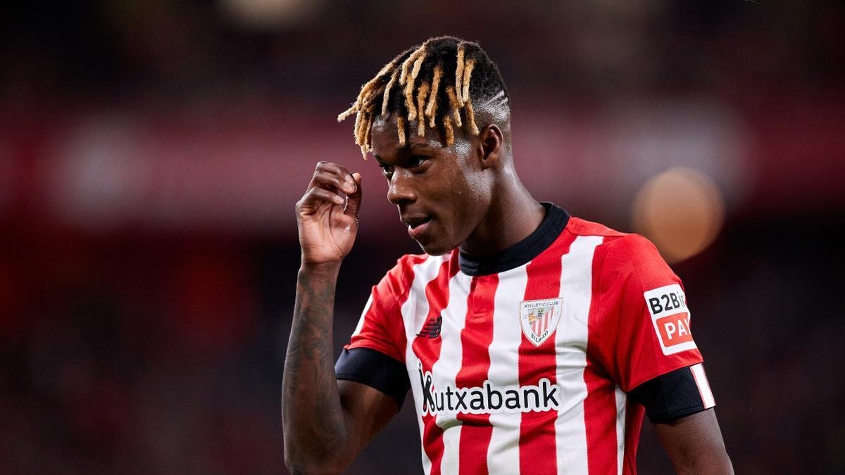 Nico Williams con los colores del Athletic club ante el Osasuna.