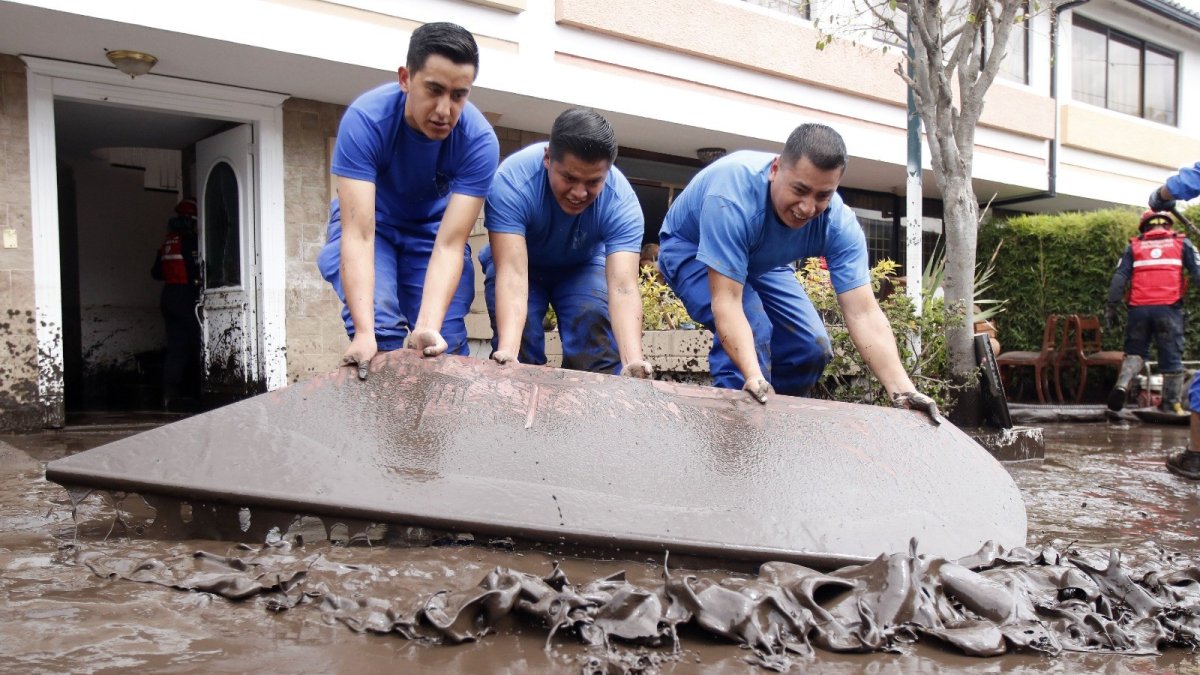 Aseo. Este jueves se realizaron las tareas de limpieza de las casas.