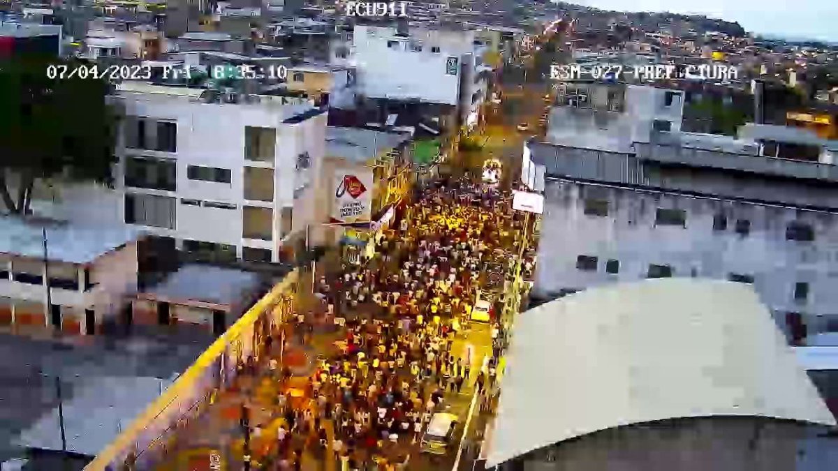 Imagen del monitoreo que realizó el ECU-911 en Esmeraldas.