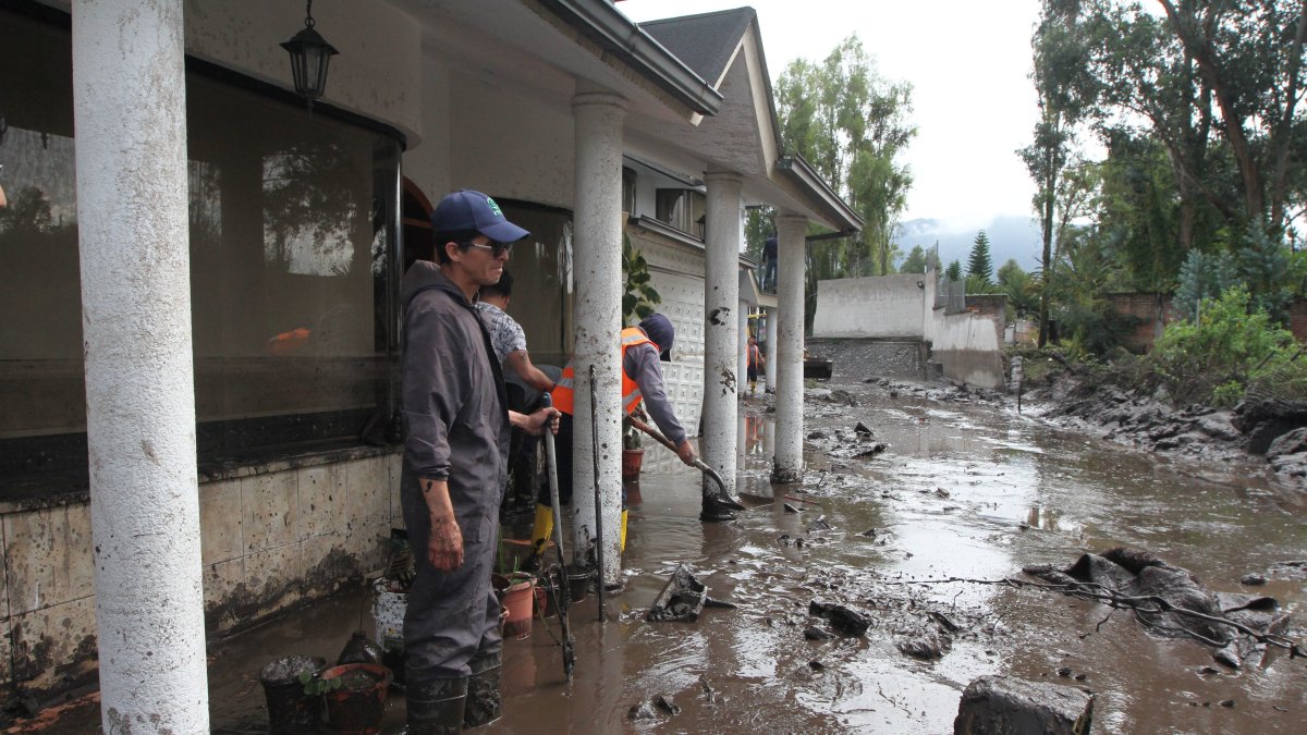 Perjudicados. Hace cuatro días, el río Pita se desbordó, en Pichincha.