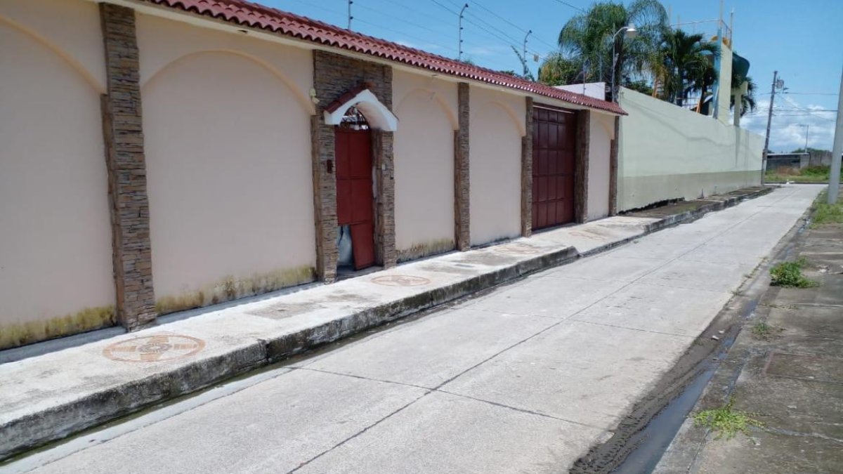 En esta vivienda colocaron el artefacto explosivo, en Daule.