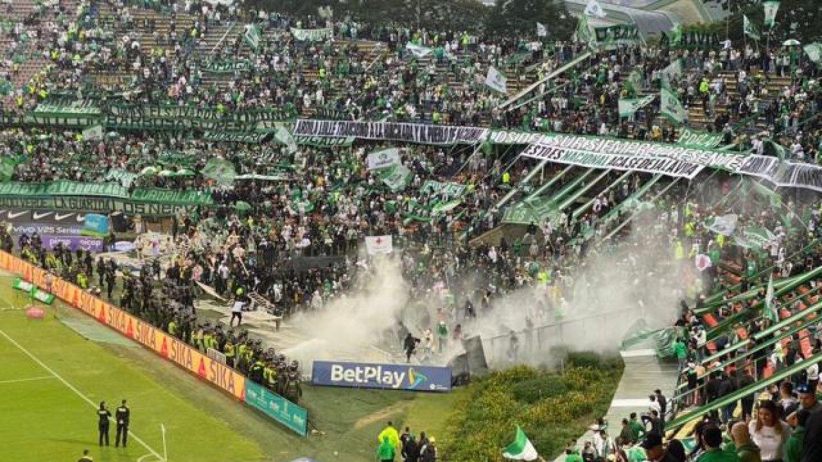 Incidentes se registraron en el estadio Atanasio Girardot el fin de semana pasado.