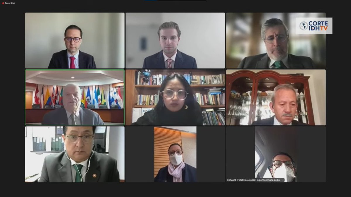 La sesión de lectura de la sentencia en el caso Aguinaga fue por videoconferencia.