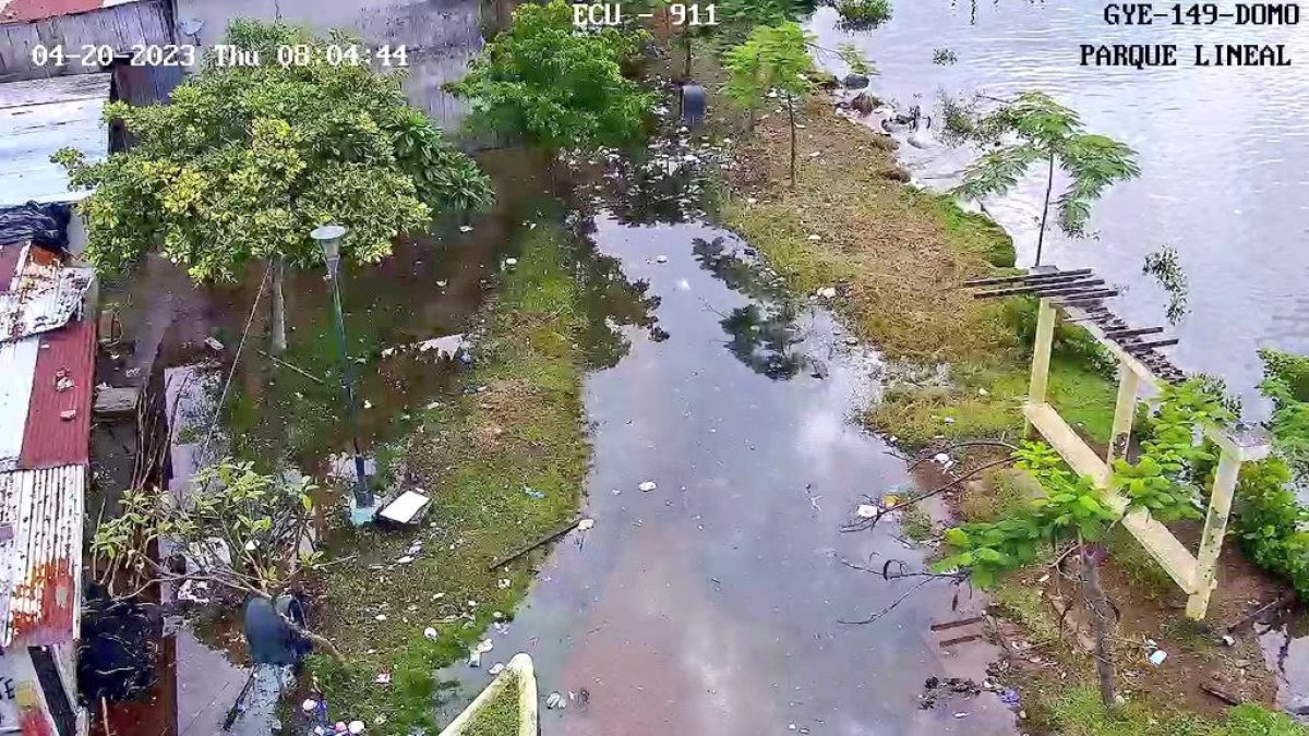 Efecto. Una parte del parque lineal, en Guayaquil.