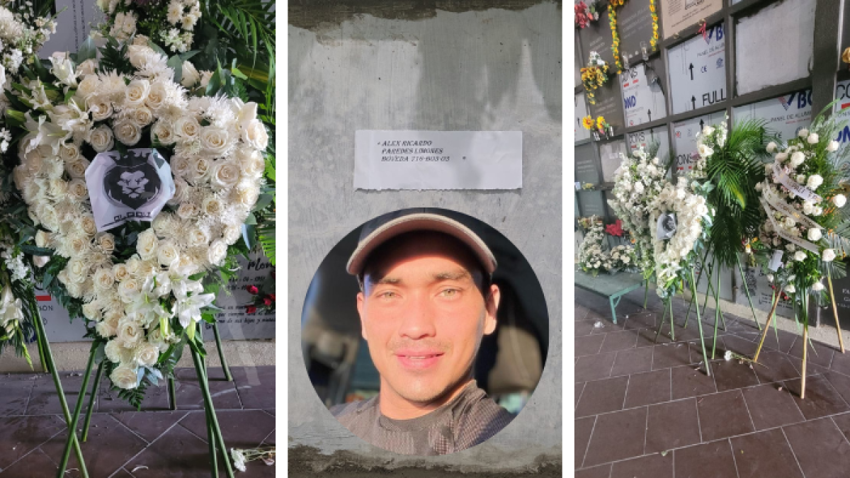 Álex Paredes fue sepultado a las 11:00 de este 20 de abril.