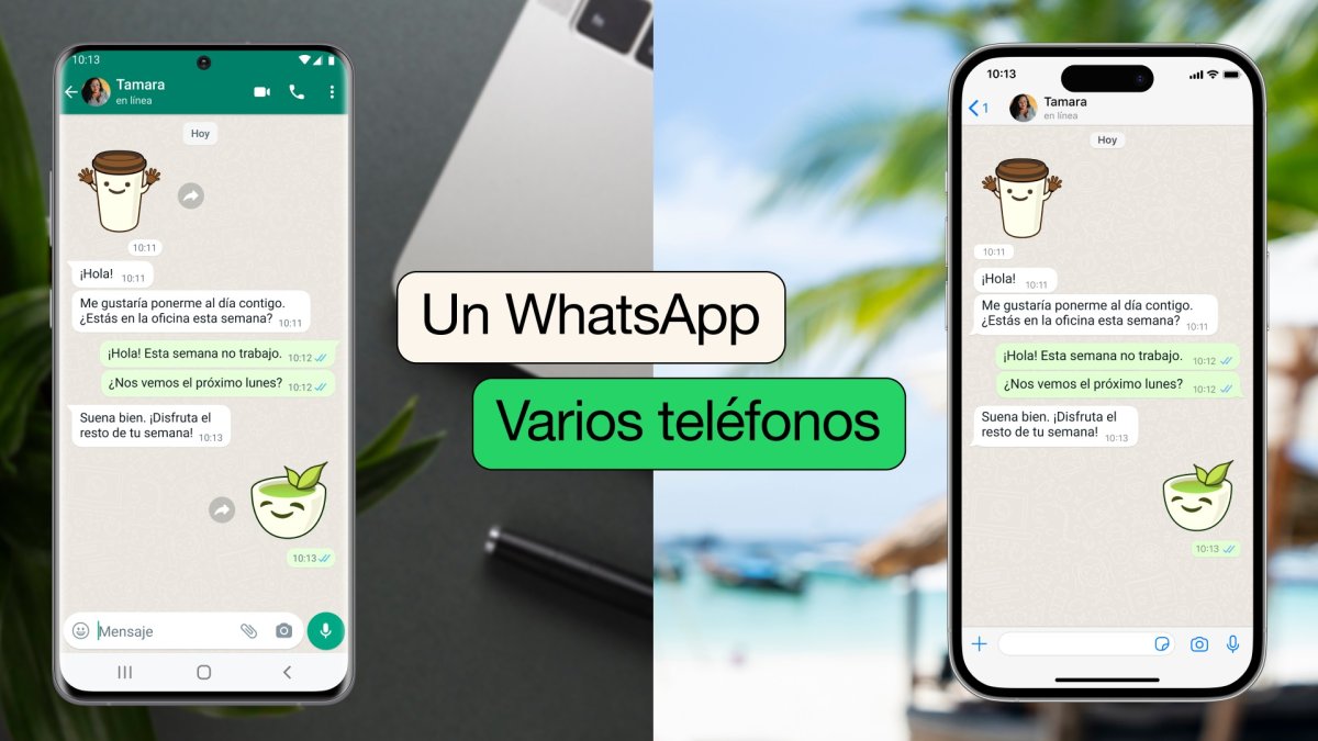 WhatsApp ha anunciado este martes una mejora en la función multidispositivo introduciendo la posibilidad de que un usuario pueda iniciar sesión con la misma cuenta en varios teléfonos móviles.