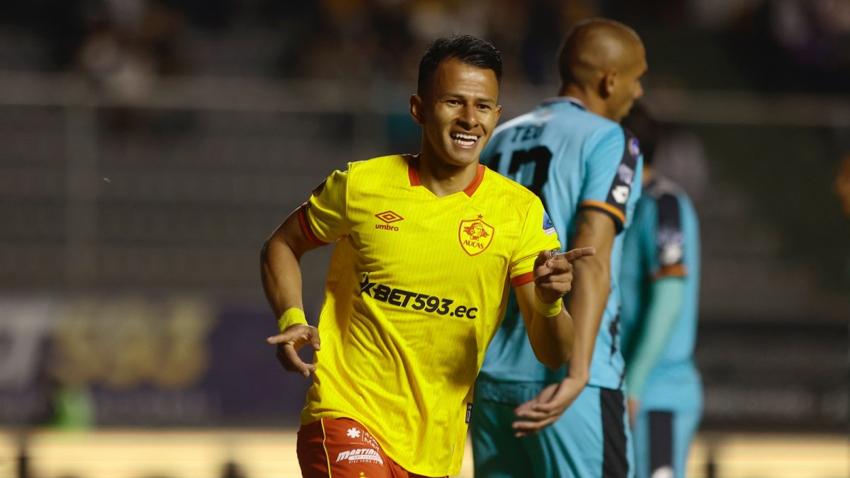 Jordan Rezabala marcó en el triunfo que Aucas alcanzó ante Cumbayá, en el cierre de la fecha 7 de la LigaPro.