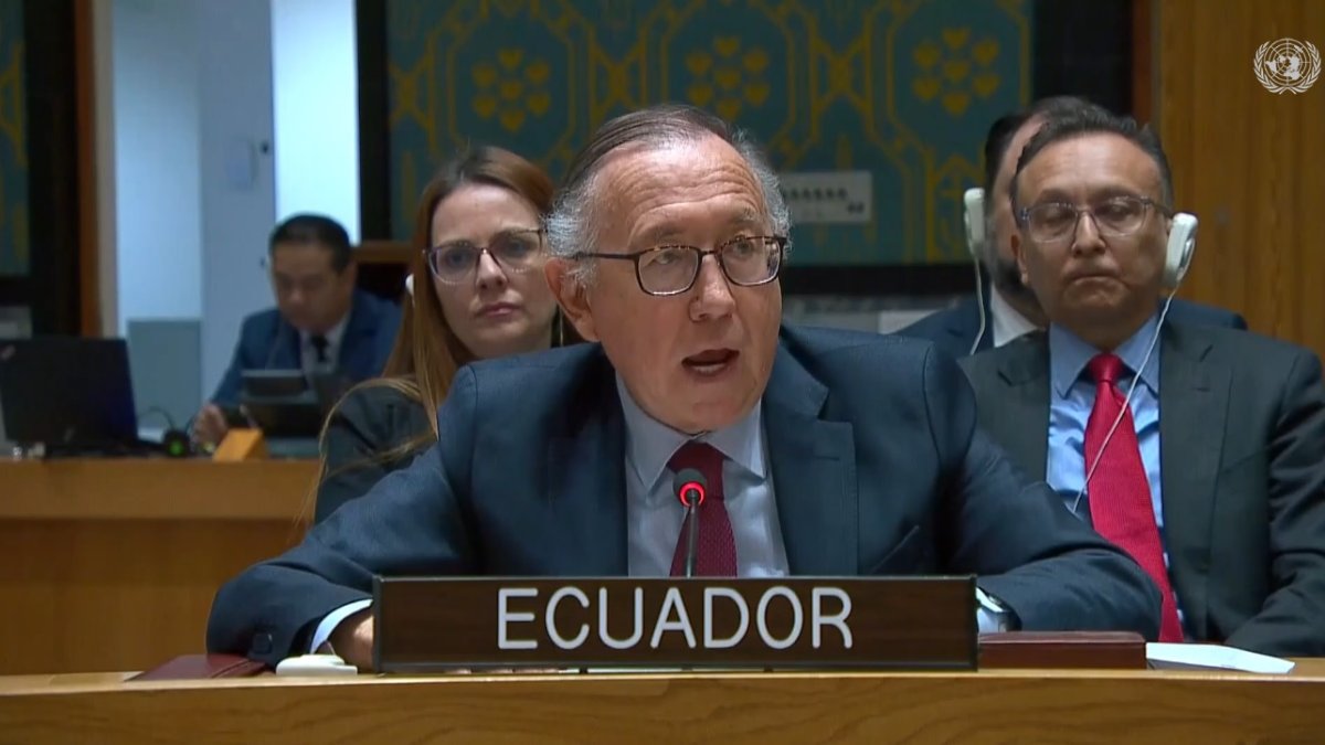 Hernán Pérez Loose, representante de Ecuador en el Consejo de Seguridad de la ONU.
