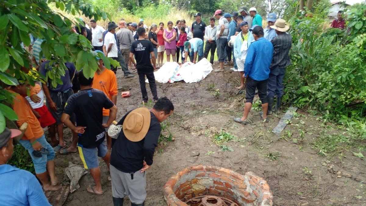 Dentro de este pozo, la muerte sorprendió a tres trabajadores.