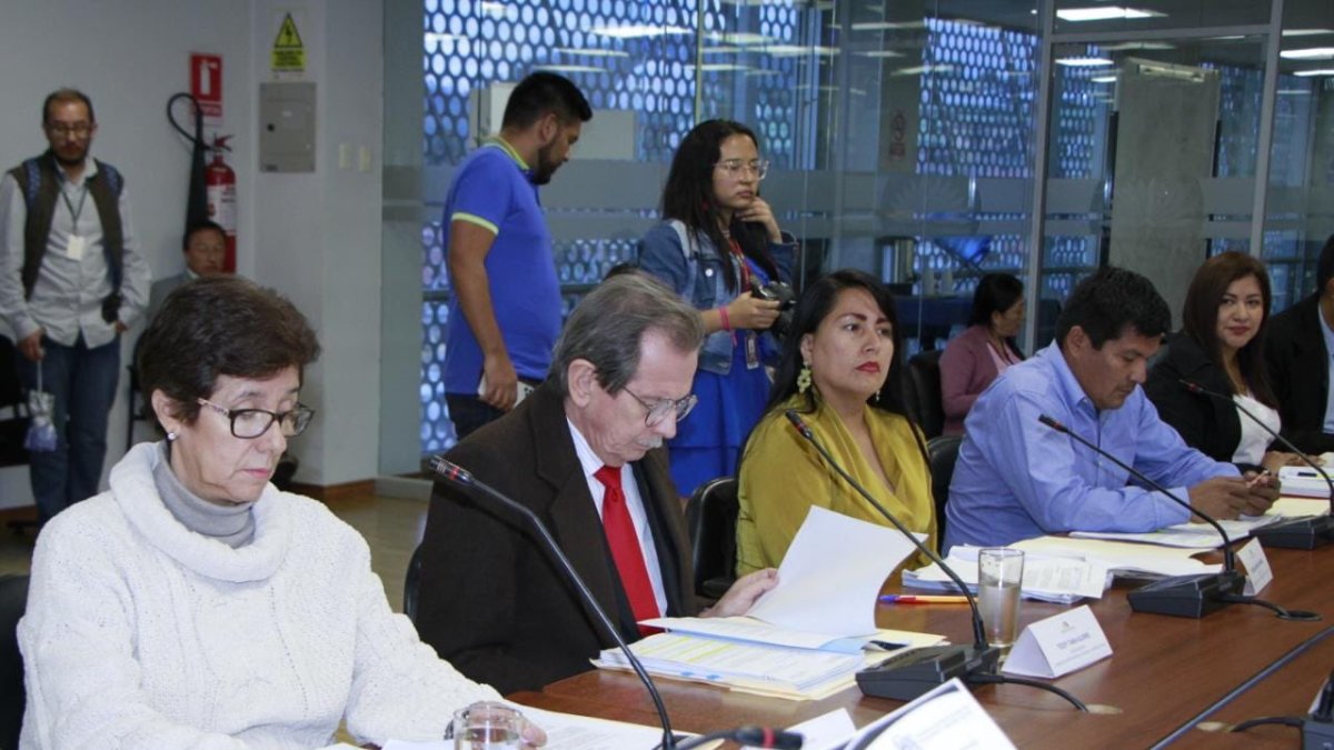 Los consejeros de Participación durante su comparecencia.