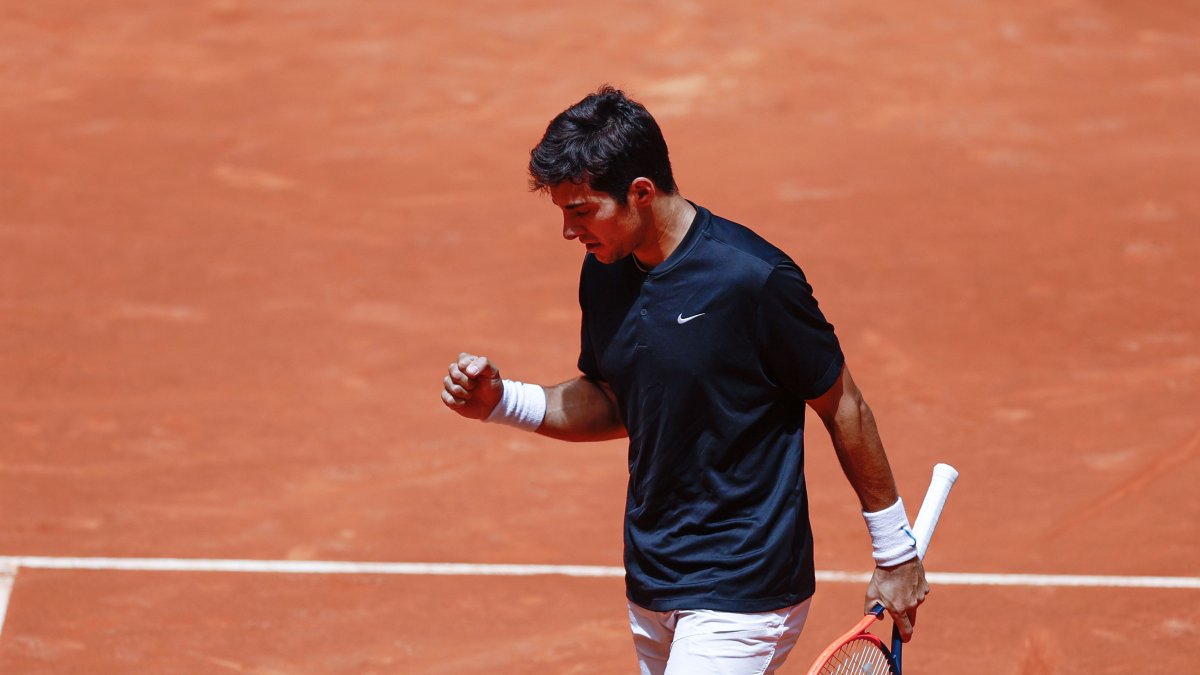 El tenista chileno Christian Garín llega por primera a tercera ronda de Madrid.