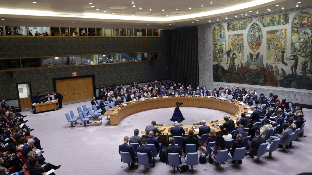 El Secretario General de las Naciones Unidas, Antonio Guterres, habla durante una reunión de alto nivel del Consejo de Seguridad de las Naciones Unidas.