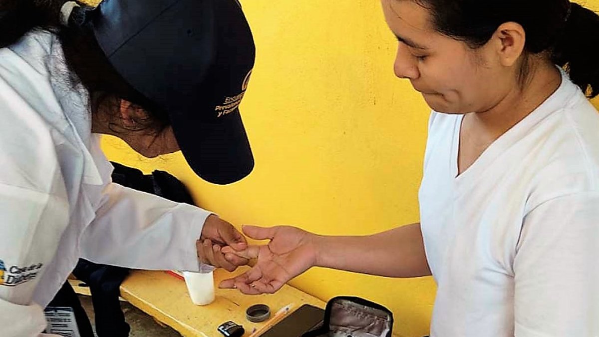 Actividad de la encuesta nacional sobre diabetes realizada en la ciudad de Macas.