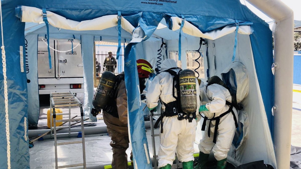 Tras la emergencia, los técnicos se encargaron de la limpieza del sitio afectado para dejarlo en condiciones seguras.