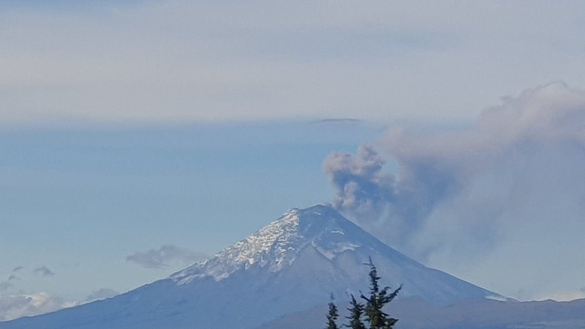 Esta ha sido la imagen del Cotopaxi este 8 de mayo.