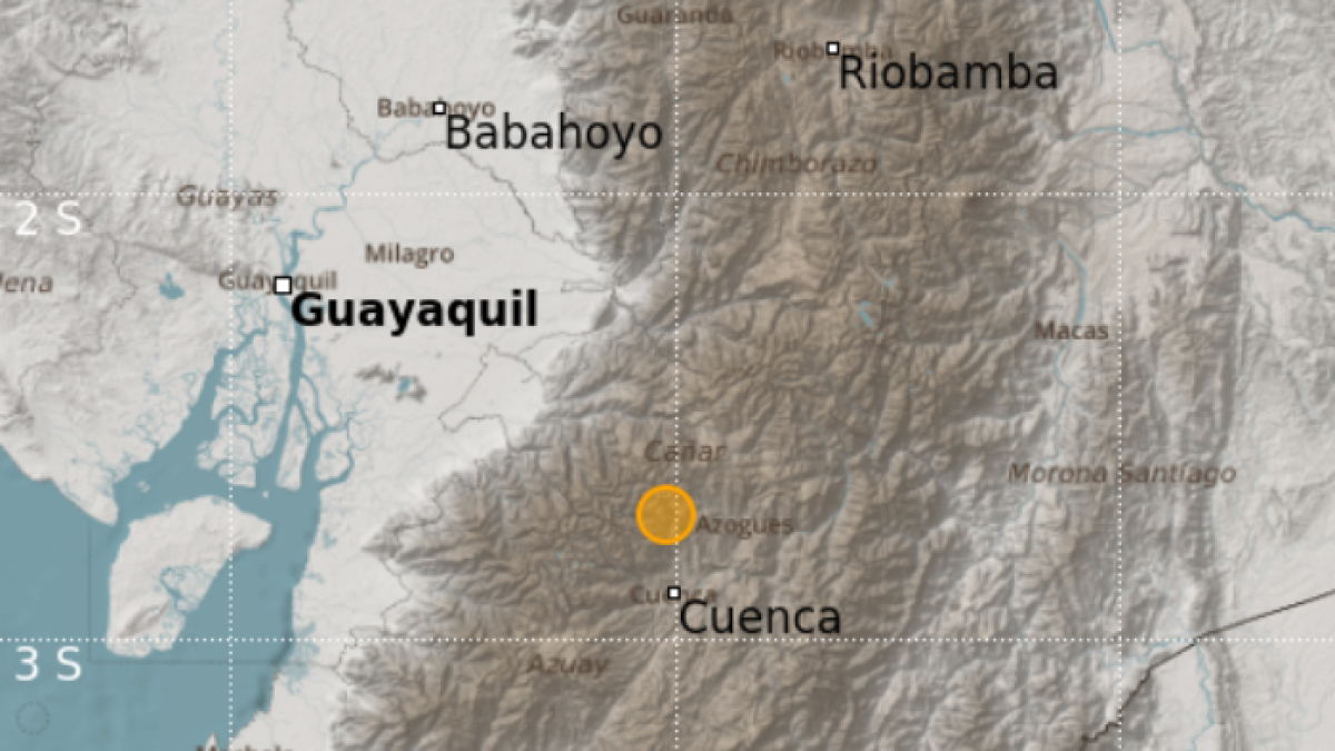 La magnitud del sismo fue de 5.4 con epicentro en Azogues.