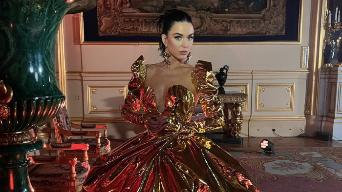 Katy Perry antes de su concierto.