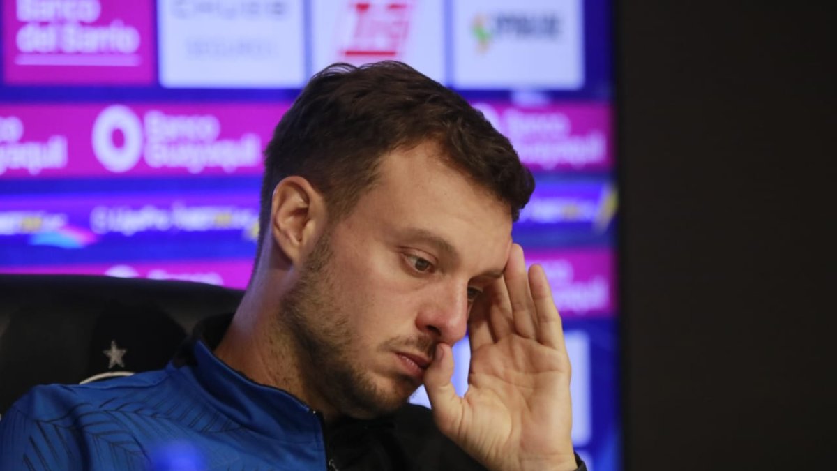 Marín Anselmi en la rueda de prensa.