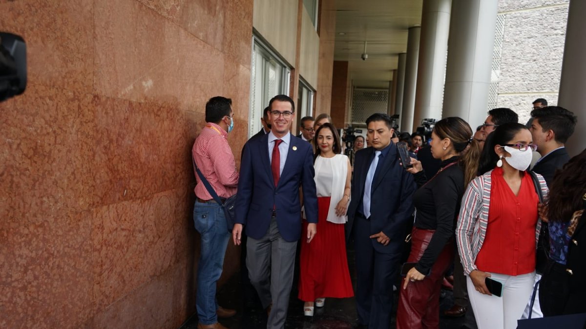 El secretario Jurídico, Juan Pablo Ortiz, estuvo este 11 de mayo en la Asamblea para la entrega de la nueva reforma tributaria.