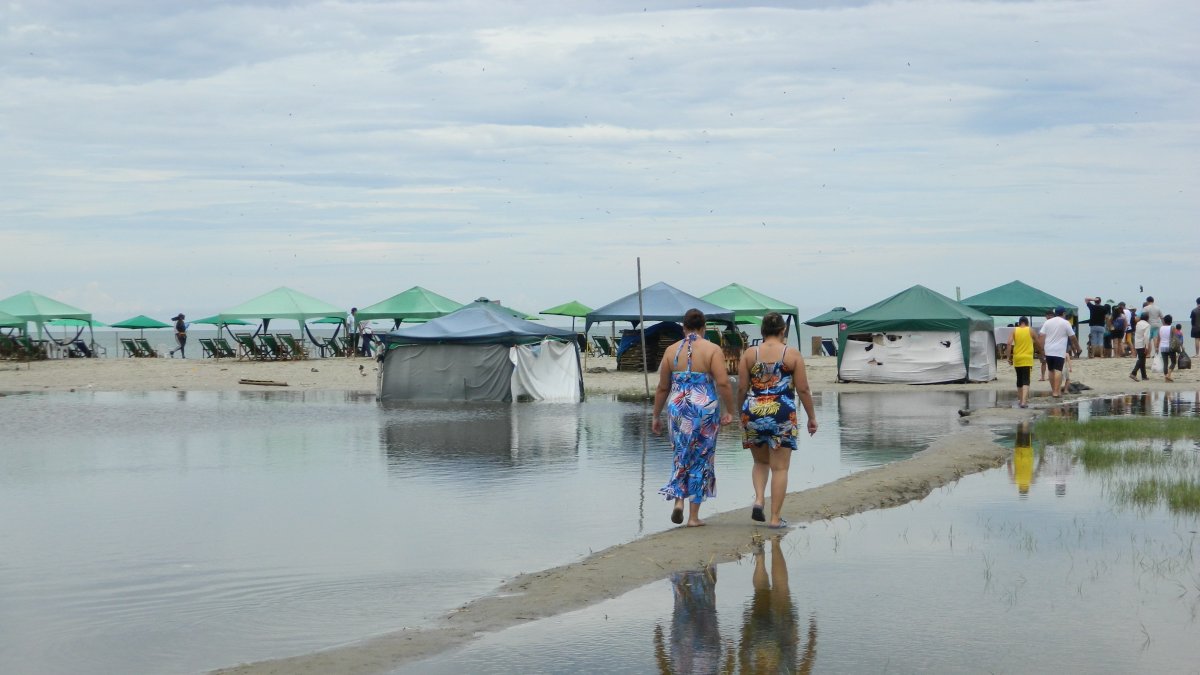 Debido a que retiran la arena de manera ilegal, tras las lluvias se forman huecos que se llenan de agua lluvia y estancada.