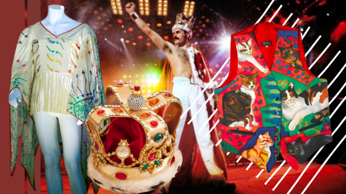 Trajes, capas, chaleco  y una corona pertenecientes al artista británico.