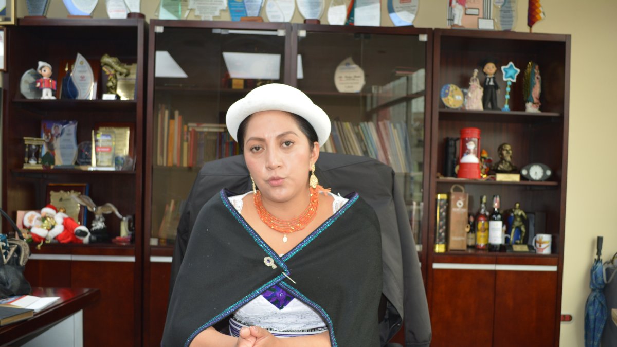 Diana Caiza, la alcaldesa de Ambato.