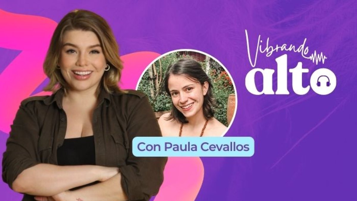 Paula Cevallos en un episodio de Vibrando Alto.